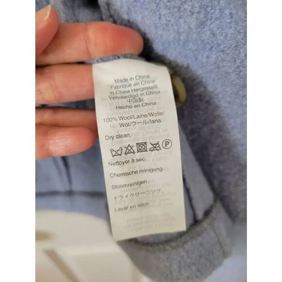 J. Crew Lady coat in Italian boiled wool, Blue Sz 0 - Picture 6 of 10